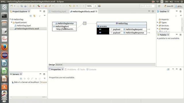 Eclipse - BPEL - HelloVilag project - UDPROG смотреть онлайн