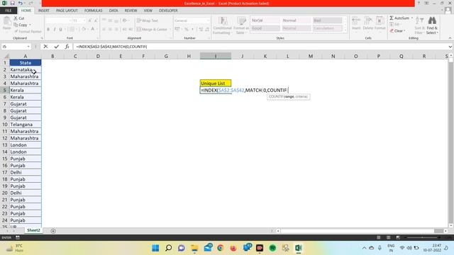 Extract Unique Values from a List in Excel Using Array Formula ( for all Excel versions) смотреть онлайн