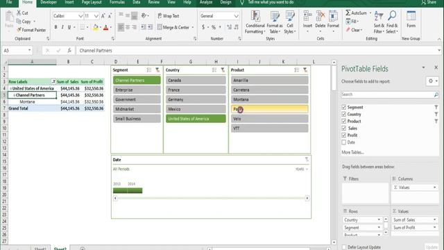 Use of filters In Excel with pivot tables and slicers смотреть онлайн