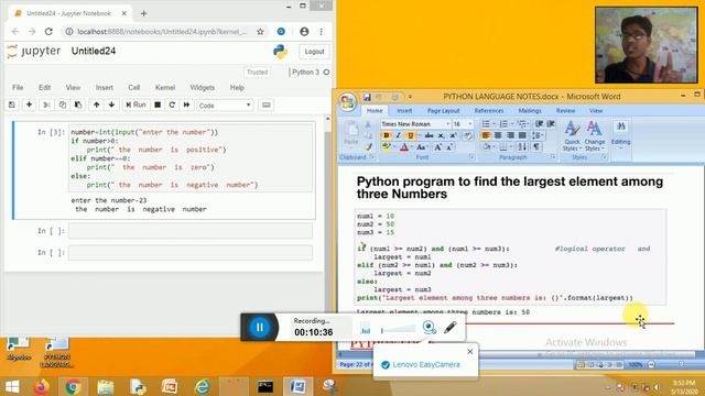 Lecture 22 Discuss Program on Python Greater Number between three Numbers using If-elif-else смотреть онлайн