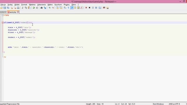 Kurs PHP - Obsługa formularza Lekcja 7 | zmienne $_GET, $_POST, $_REQUEST смотреть онлайн