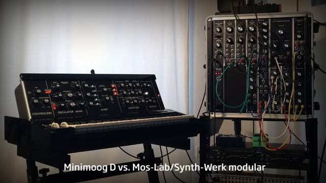 Minimoog D Vs. Mos-Lab / Synth-Werk Modular