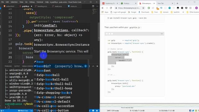 gulp tutorial for beginners | Gulp tutorial in bangla | creating a server (part-8) смотреть онлайн