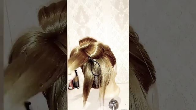 ??Пучок БЕЗ ШПИЛЕК и БЕЗ БУБЛИКА?Прическа за минуту ❤️Прическа в школу?Прическа на выпускной,свадьб смотреть онлайн
