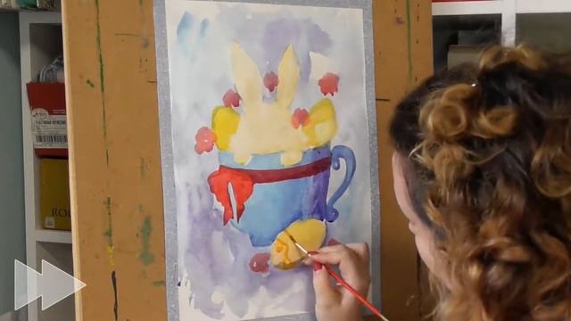 Ни дня без кисти #1. Рисунок Пасхальный кролик смотреть онлайн