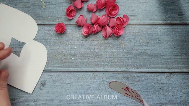 Beautiful card for Valentine's Day. Paper crafts. смотреть онлайн