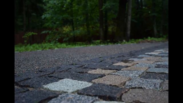 Дорожки из гранитной брусчатки и отсева . Мостовая Ру смотреть онлайн