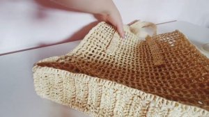 Экспресс МК/Сумка-шоппер вязанный  из рафии крючком/#вязание  #knitting  #сумкаизрафии #сумкакрючко