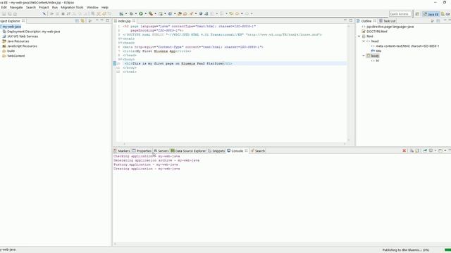 IBM's BlueMix PaaS - Java Project Creation on Eclipse and Running it on IBM's Bluemix смотреть онлайн