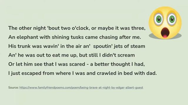 Funny Poem- Being Brave At Night By Edgar Guest/ Poem For Elocution смотреть онлайн