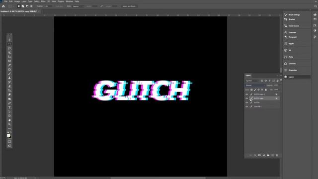 Glitch Effect Photoshop Tutorial - Photoshop Glitch Effect Text смотреть онлайн