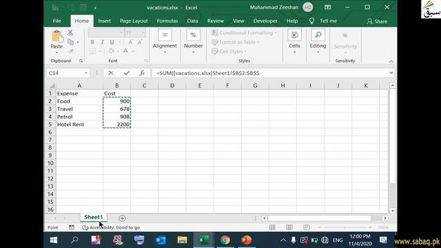 Reference data in another cell book, Computer Science Lecture | Sabaq.pk смотреть онлайн