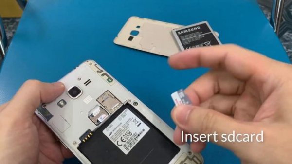 Samsung Galaxy J2 Prime: How to insert the SIM card & Sd card?