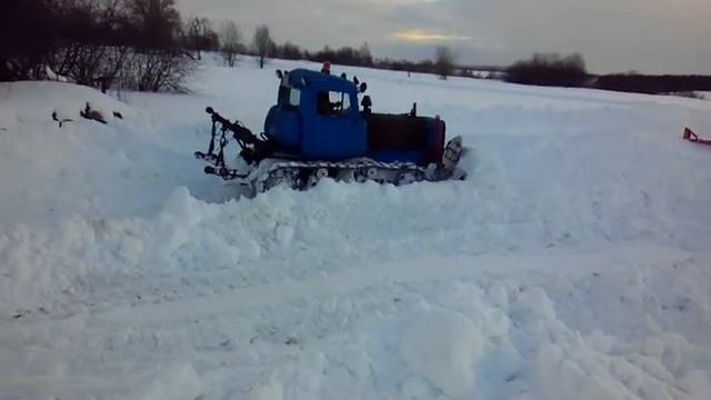 Уборка снега на дт75