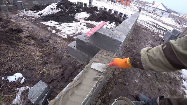 Цоколь для ГАРАЖА 5.70 на 9.60 м. из бетонного блока !ЗА 1 ДЕНЬ! смотреть онлайн