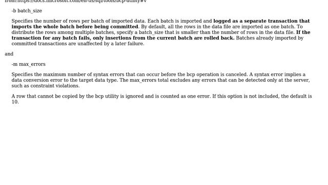 Databases: MSSql bcp transaction rollback on error смотреть онлайн