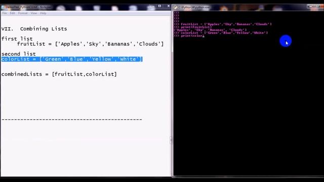 Combining Lists in the Python Programming Language смотреть онлайн