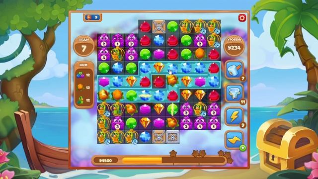 Как пройти уровень 9234 игры Сокровища Пиратов смотреть онлайн