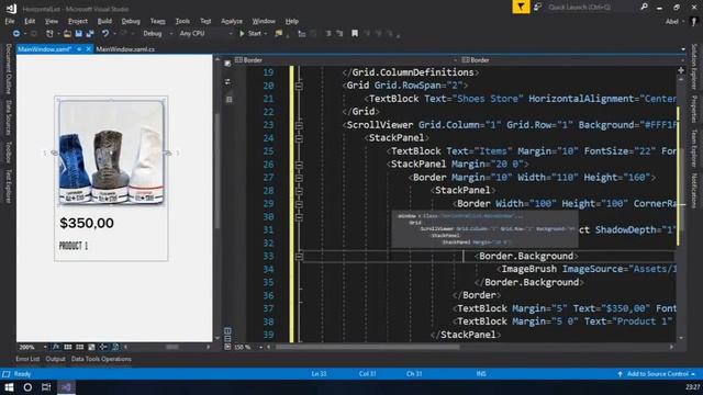 C# WPF UI Design - Responsive Horizontal ListView смотреть онлайн