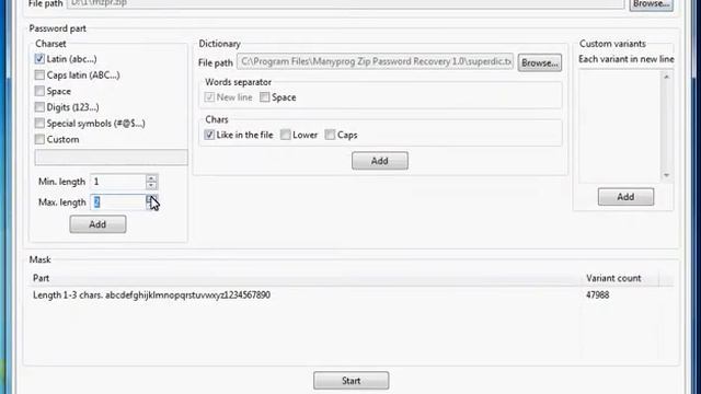 Zip password guessing смотреть онлайн