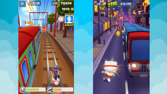 Talking Tom Gold Run VS Subway Surfers Сан Франциско Прохождение 3 смотреть онлайн