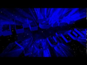 Эффектная заставка (intro) с 3D титрами: КАНАЛ YouTube ПРЕДСТАВЛЯЕТ.  Фон звёздный. Вариант 14