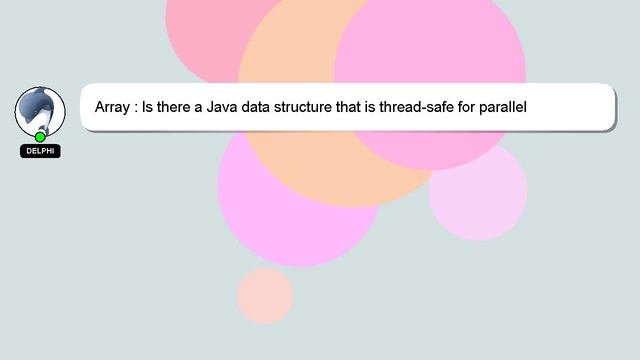 Array : Is There A Java Data Structure That Is Thread-safe For Parallel Threads Writing To Differen