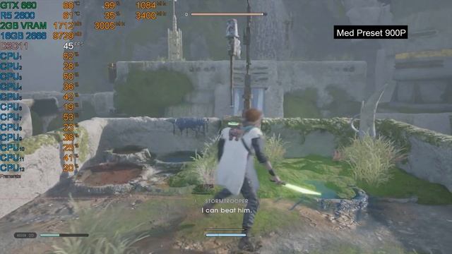 Star Wars Jedi Fallen Order - GTX 660 2Gb | R5 2600 | 1080P | 900P | 720P смотреть онлайн