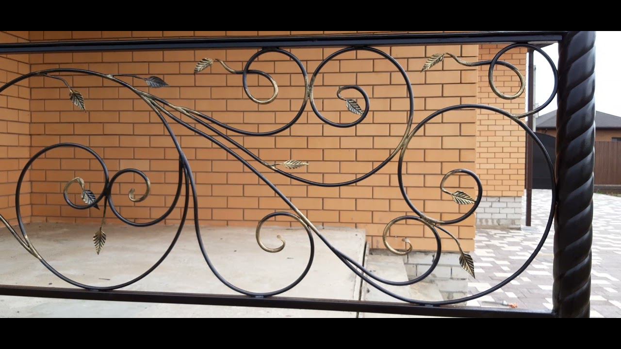 Навес и перила с элементами ковки на заказ. смотреть онлайн