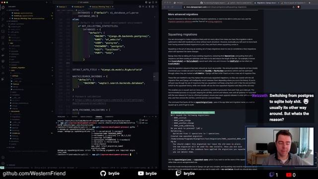 Django development: Switching from Postgres to SQLite смотреть онлайн