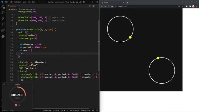 p5.js | 10 minute challenge | Alien Fractions | The Coding Kid смотреть онлайн