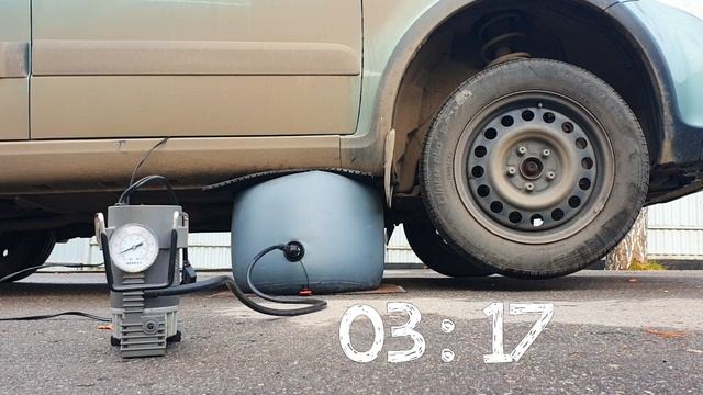 Надувной домкрат Слон Стандарт 2 тн. 50 см. за 5 минут. смотреть онлайн