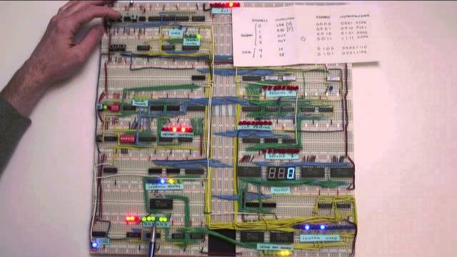 Stepping through a program on the 8-bit breadboard computer смотреть онлайн