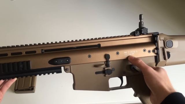 (Airsoft) We Scar H gbbr . Unboxing and shooting test смотреть онлайн