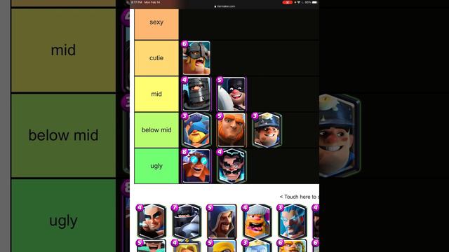 ranking the attractiveness of the clash Royale cards ( happy Valentine’s Day❤️) смотреть онлайн