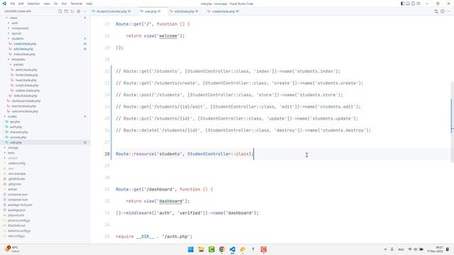 Belajar Laravel 9 -13 Pengenalan Resource Controller dan Route смотреть онлайн