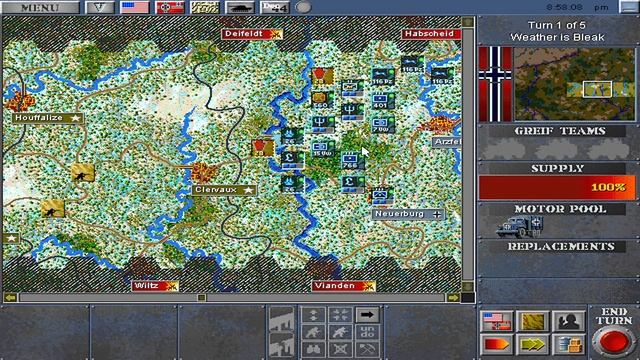 Decisive Battles of WWII: The Ardennes Offensive (1997) by SSI / SSG - Review & Gameplay смотреть онлайн