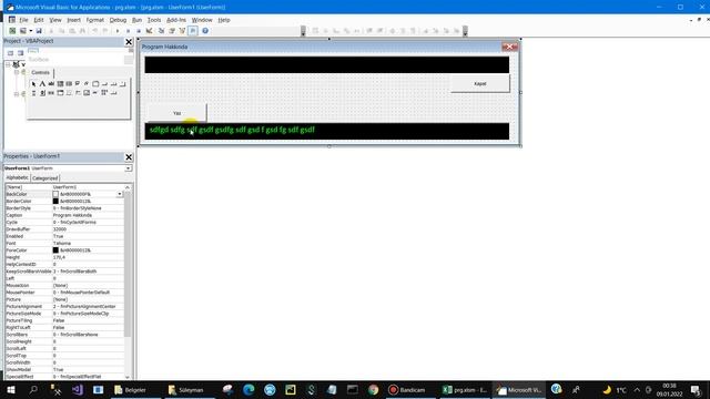 Excel VBA'da Veritabanındaki verileri Forma Harf Harf Yazdırma - ( Video hızını 1.25'e ayarlayınız) смотреть онлайн