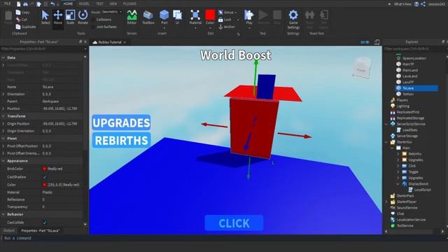 How to make a clicker game/simulator| World Boosts V1 | Roblox Studio [P3] смотреть онлайн