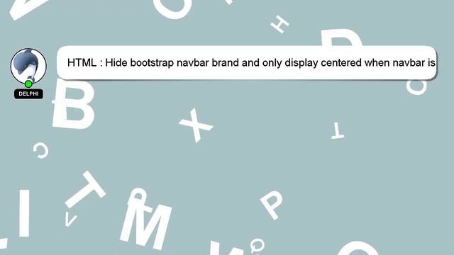 HTML : Hide bootstrap navbar brand and only display centered when navbar is collapsed смотреть онлайн
