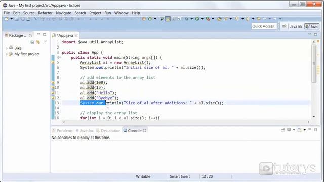 How to use the ArrayList collection in Java? смотреть онлайн