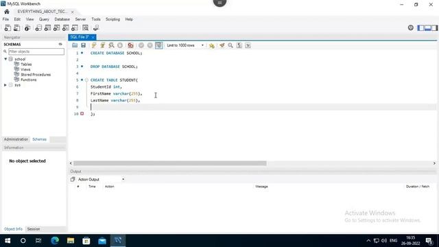 Create Table in MySQL смотреть онлайн