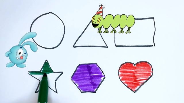 Drawing shapes for children - Рисование фигур для детей - बच्चों के लिए आकृतियाँ बनाना смотреть онлайн