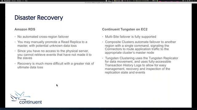 Continuent Webinar: Tungsten vs RDS смотреть онлайн