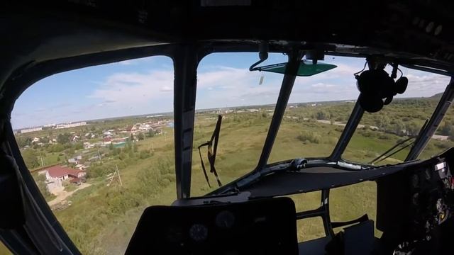 Ми-8 взлет , посадка, вид из кабины глазами пилотов!!!! смотреть онлайн
