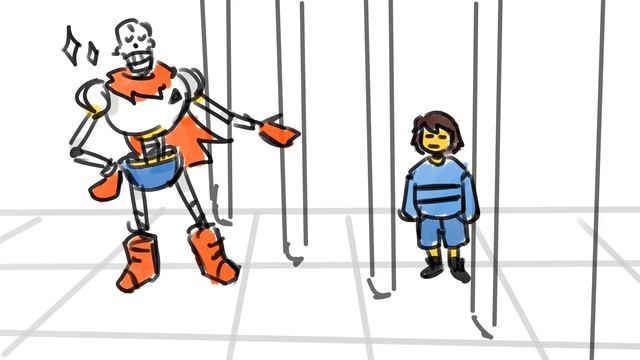 he made the bars too wide to stop anyone [Undertale Animatic] смотреть онлайн