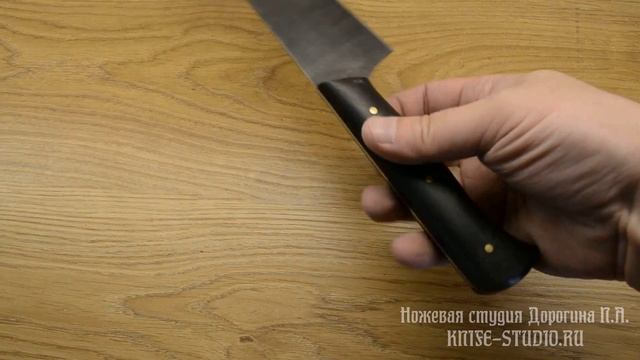 Цельнометаллический кухонный нож из дамасской стали "Шеф-повар №1" видео смотреть онлайн