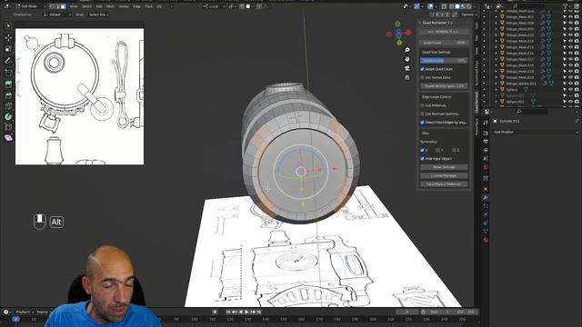 16. Making the weapon pt01 - Create a commercial game 3D character смотреть онлайн