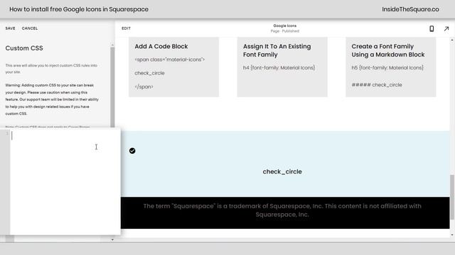 How To Use Google Icons in Squarespace // 100+ Free Icons for Squarespace - Any Version! смотреть онлайн