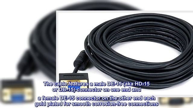 Great product - Monoprice Ultra Slim SVGA Super VGA M/F Monitor Cable - 25 Feet With Ferrites | 30 смотреть онлайн